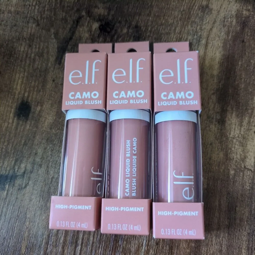LOT of 3 e.l.f. Camo Liquid Blush High Pigment 82415 Peach Perfect 0.13 fl oz